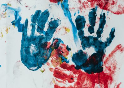 painting of handprints